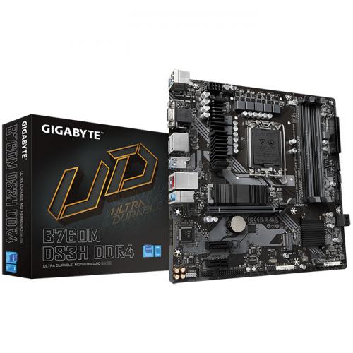 GIGABYTE B760M DS3H DDR4 GIGCM041421 GIGABYTE B760M DS3H DDR4 - MATX - LGA 1700 - 4x DDR4 - VGA - HDMI - 2xDP - 2x M.