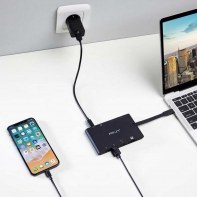 PNYUS040157 PNY MINI STATION D'ACCUEIL USB - USB-C - HDMI - RJ45 - VGA - SD - MICRO SD