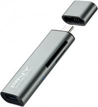 PNYDF040158 PNY LECTEUR CARTE FLASH + USB-C VERS USB