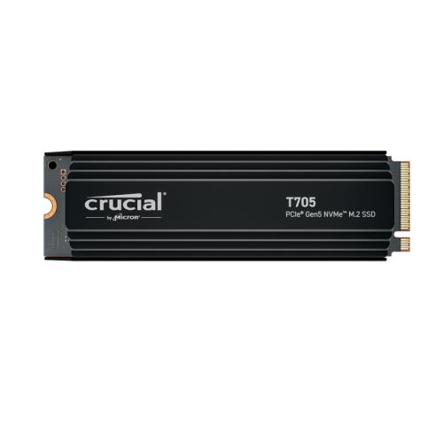 Crucial T705 PCIe Gen5 NVMe M.2 SSD with heatsink