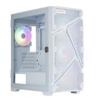 MarbleShell MS31 blanc boitier - ATX RGB fa?ade mesh verre tremp? 4 x ventilateu