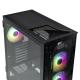 MarbleShell MS31 Noir boitier - ATX RGB fa?ade mesh verre tremp? 4 x ventilateur
