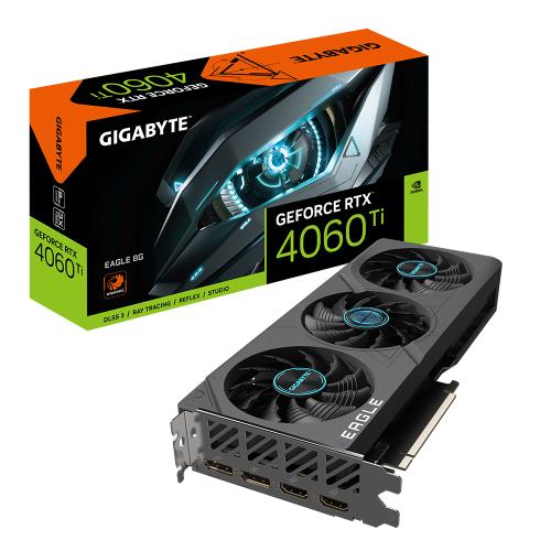 GV-N406TEAGLE-8GD - GIGABYTE RTX 4060 Ti EAGE 8G - Carte Graphique NVIDIA RTX 4060 Ti - 8Go GDDR6 - 2535MHz - 2x HDMI - 2x DP