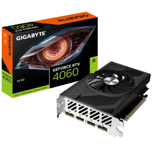 GV-N4060D6-8GD - GIGABYTE RTX 4060 D6 8G - Carte Graphique NVIDIA RTX 4060 - 8Go GDDR6 - 2460MHz - 2x HDMi - 2x DP