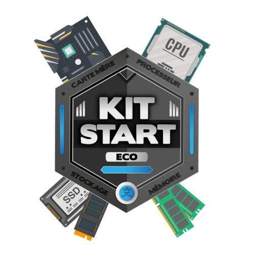 KIT START ECO - H510M H V2 + I3-10105 + 8Go DDR4 + 500Go SSD 2.5p 