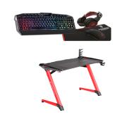LOT00009413 Lot Bureau Gamer (46405) + pack CLavier+Souris+TAPIS+CASQUE RGB (36958) offert