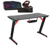 LOT00009414 Lot Bureau Gamer (36201) + pack CLavier+Souris+TAPIS+CASQUE RGB (36958) offert