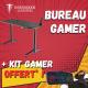 46407+36958 - Lot Bureau Gamer (46407) + pack CLavier+Souris+TAPIS+CASQUE RGB (36958) offert