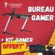  32682+36958 - Lot Bureau Gamer (32682) + pack CLavier+Souris+TAPIS+CASQUE RGB (36958) offert