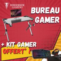 46409+36958 - Lot Bureau Gamer (46409) + pack CLavier+Souris+TAPIS+CASQUE RGB (36958) offert