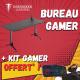 46408+36958 - Lot Bureau Gamer (46408) + pack CLavier+Souris+TAPIS+CASQUE RGB (36958) offert