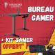 46406+36958 - Lot Bureau Gamer (46406) + pack CLavier+Souris+TAPIS+CASQUE RGB (36958) offert