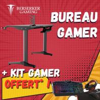 46406+36958 - Lot Bureau Gamer (46406) + pack CLavier+Souris+TAPIS+CASQUE RGB (36958) offert