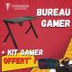46410+36958 - Lot Bureau Gamer (46410) + pack CLavier+Souris+TAPIS+CASQUE RGB (36958) offert