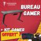 36201+36958 - Lot Bureau Gamer (36201) + pack CLavier+Souris+TAPIS+CASQUE RGB (36958) offert