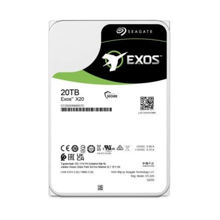 SEADD038741 EXOS X20 - 3.5p - 20To - 256Mo cache - 7200T/min - Sata 6Gb/s - Garantie 60 mois