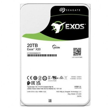 SEADD038741 EXOS X20 - 3.5p - 20To - 256Mo cache - 7200T/min - Sata 6Gb/s - Garantie 60 mois