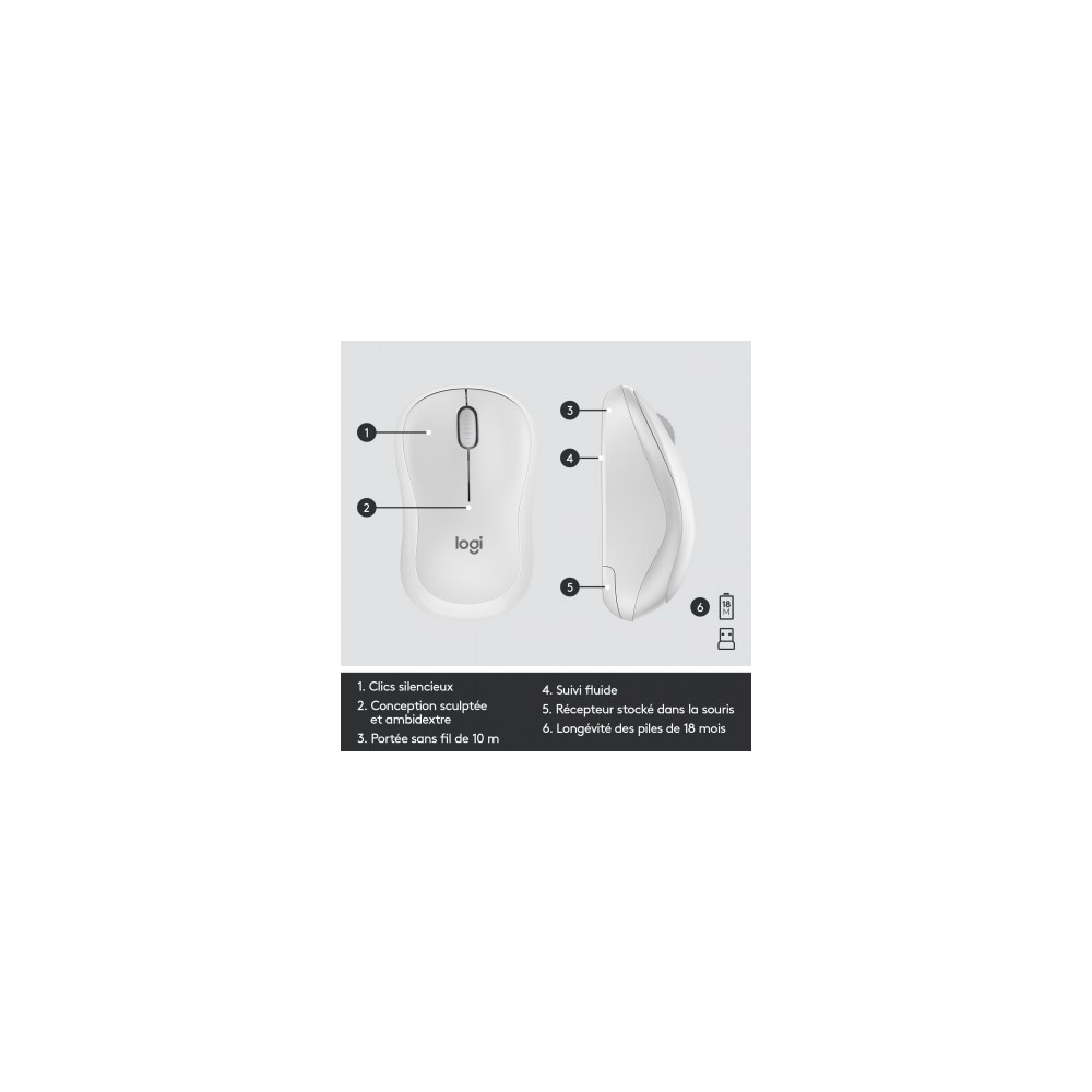 LOGCL038885 Wireless Combo MK295 WHITE boite