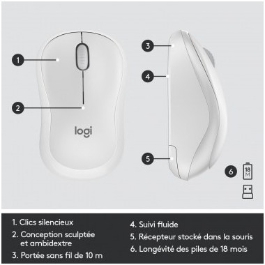 LOGCL038885 Wireless Combo MK295 WHITE boite
