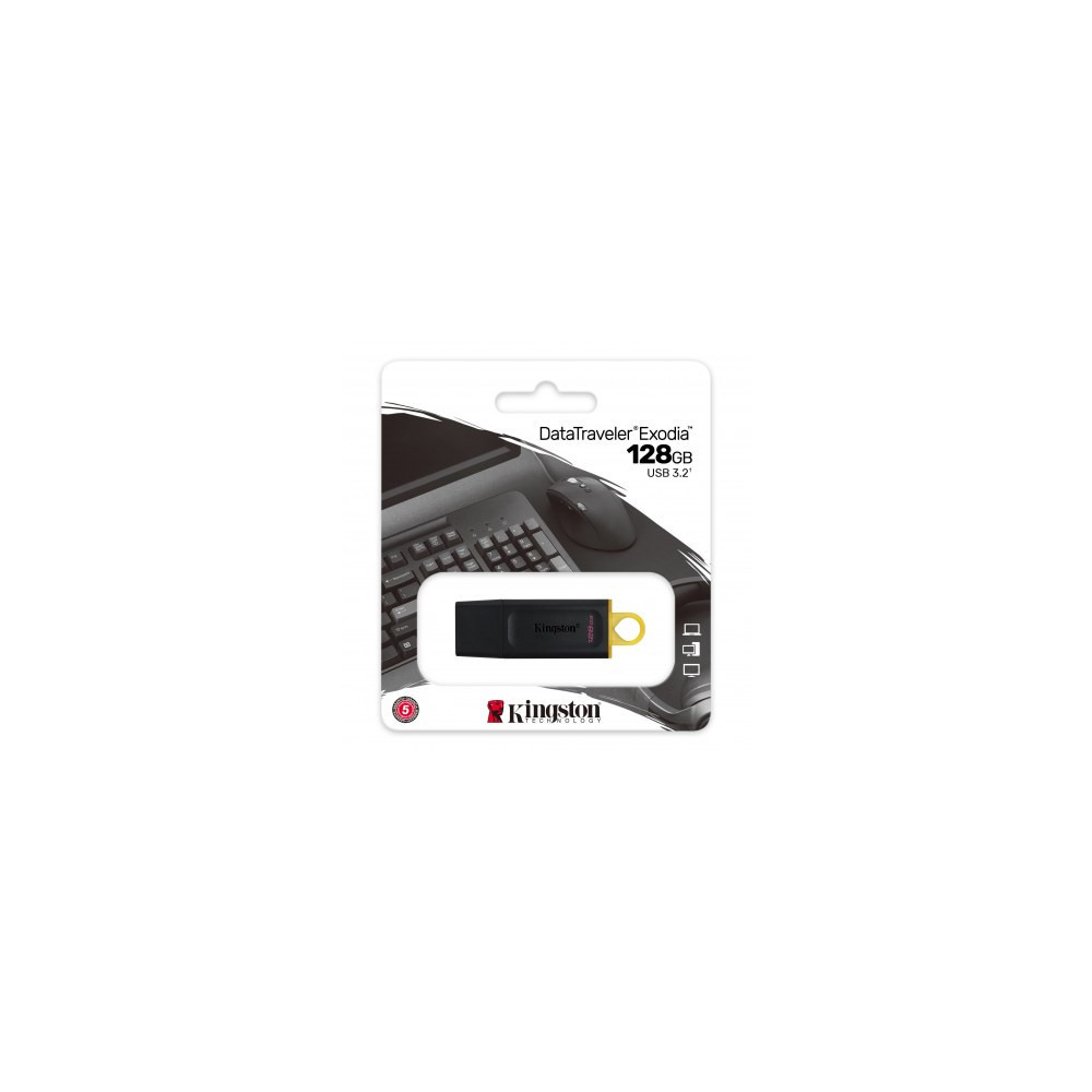 KNGDF036157 128GB USB 3.2 Gen1 DataTraveler Exodia (Black + Yellow)