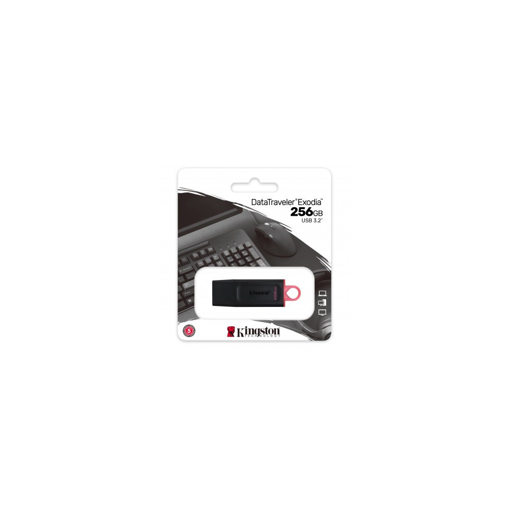KNGDF036158 256GB USB 3.2 Gen1 DataTraveler Exodia (Black + Pink)