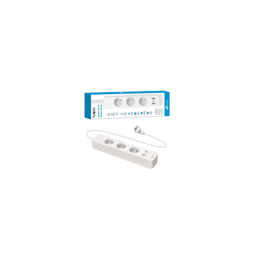 TPLAL040584 TP-LINK Multiprise connectée 2300W Wi-Fi b/g/n / Bluetooth 4.2 compatible iOS 10 (et plus) et Android 5.0 (et plus TPLAL040584 TP-LINK Multiprise connectée 2300W Wi-Fi b/g/n / Bluetooth 4.2 compatible iOS 10 (et plus) et Android 5.0 (et plus