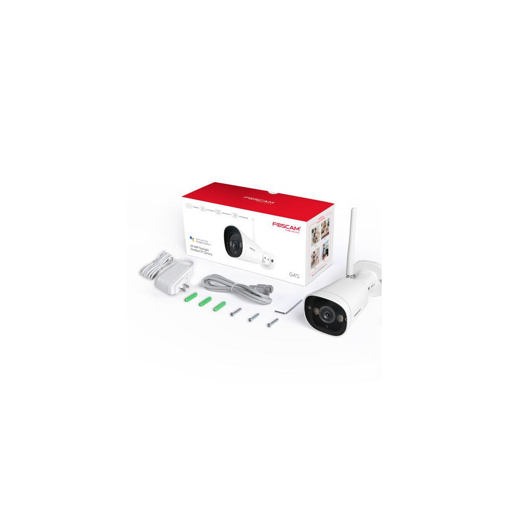FOSCA040778 FOSCAM G4C Camera IP 2K 4MP Wifi(2.4&5GHz) LAN 20m IP66 IR Audio 2SpotLed SD
