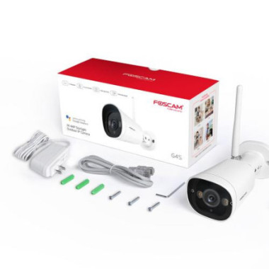 FOSCA040778 FOSCAM G4C Camera IP 2K 4MP Wifi(2.4&5GHz) LAN 20m IP66 IR Audio 2SpotLed SD
