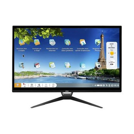 ORDSY040797 AIO 21,5 noir Pentium G6400 3,66 GHz 4Go 256 Go SSD tactile