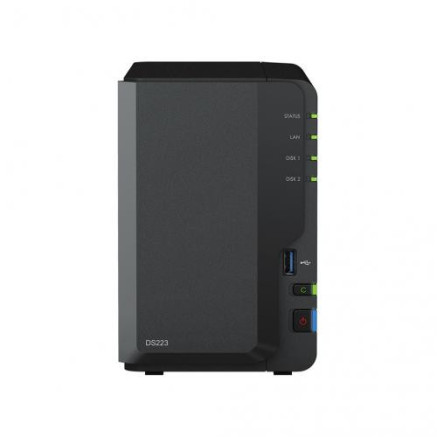 SYNBT041009 Synology  DS223 2Go NAS 4To (2x 2To) WD RED+, Assemblé et testé avec