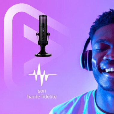 NLASTR41241 ONLAN MC-100 - MICROPHONE STREAMING - EFFET ECHO - RGB - REGLAGE