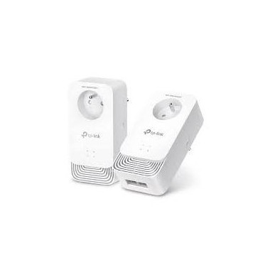 TPLCR043401 TP-LINK Kit de 2 CPL G.hn 2400 avec prise gigogne, MiMo 2x2 + 2 ports Gigabit