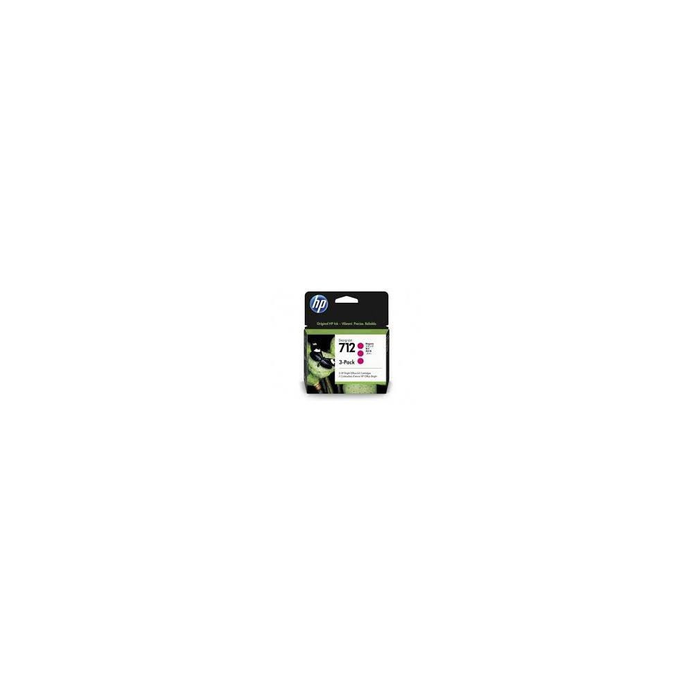 HP Pack de 3 cartouches d'encre DesignJet HP 712, magenta, 29 ml HP Pack de 3 cartouches d'encre DesignJet HP 712, magenta, 29 ml