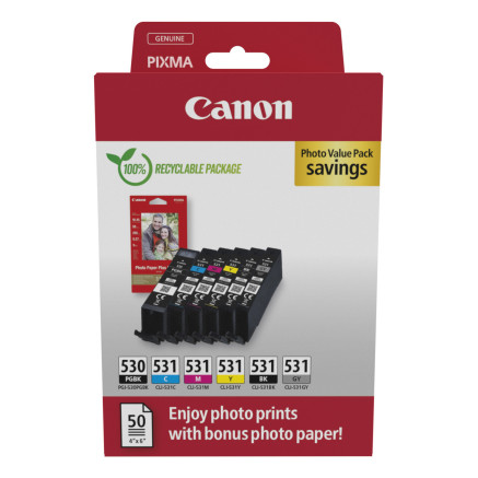 CANON PGI-530 CLI-531 PGBK C M Y BK GY P