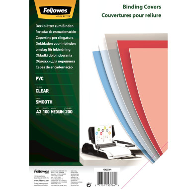 FELLOWES Couverture PVC 200 MIC A3 trnsp