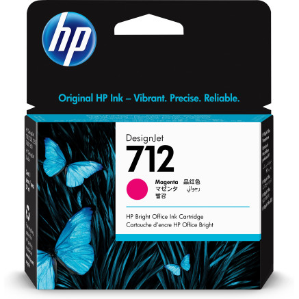 HP 712 - 29 ml - magenta - original - DesignJet - cartouche dencre - pour DesignJet Studio, T210, T230, T250, T630, T650