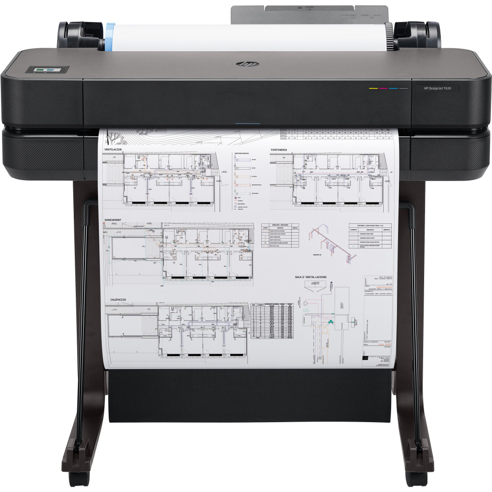 HP DesignJet T630 - 24" imprimante grand format - couleur - jet dencre - A1, ANSI D, Rouleau (61 cm) - 2 400 x 1 200 ppp - ju