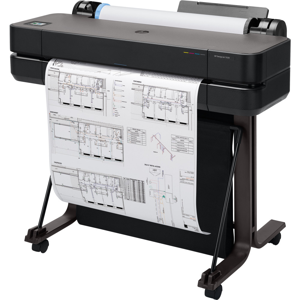HP DesignJet T630 - 24" imprimante grand format - couleur - jet dencre - A1, ANSI D, Rouleau (61 cm) - 2 400 x 1 200 ppp - ju