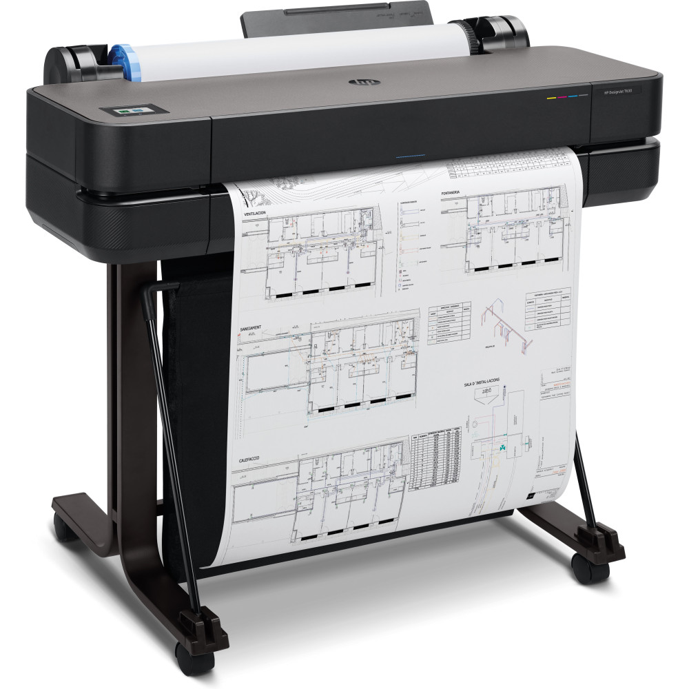 HP DesignJet T630 - 24" imprimante grand format - couleur - jet dencre - A1, ANSI D, Rouleau (61 cm) - 2 400 x 1 200 ppp - ju