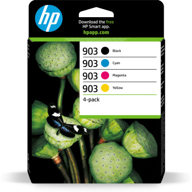 HP 903 - Pack de 4 - noir, jaune, cyan, magenta - original - cartouche dencre - pour Officejet 69XX, Officejet Pro 69XX
