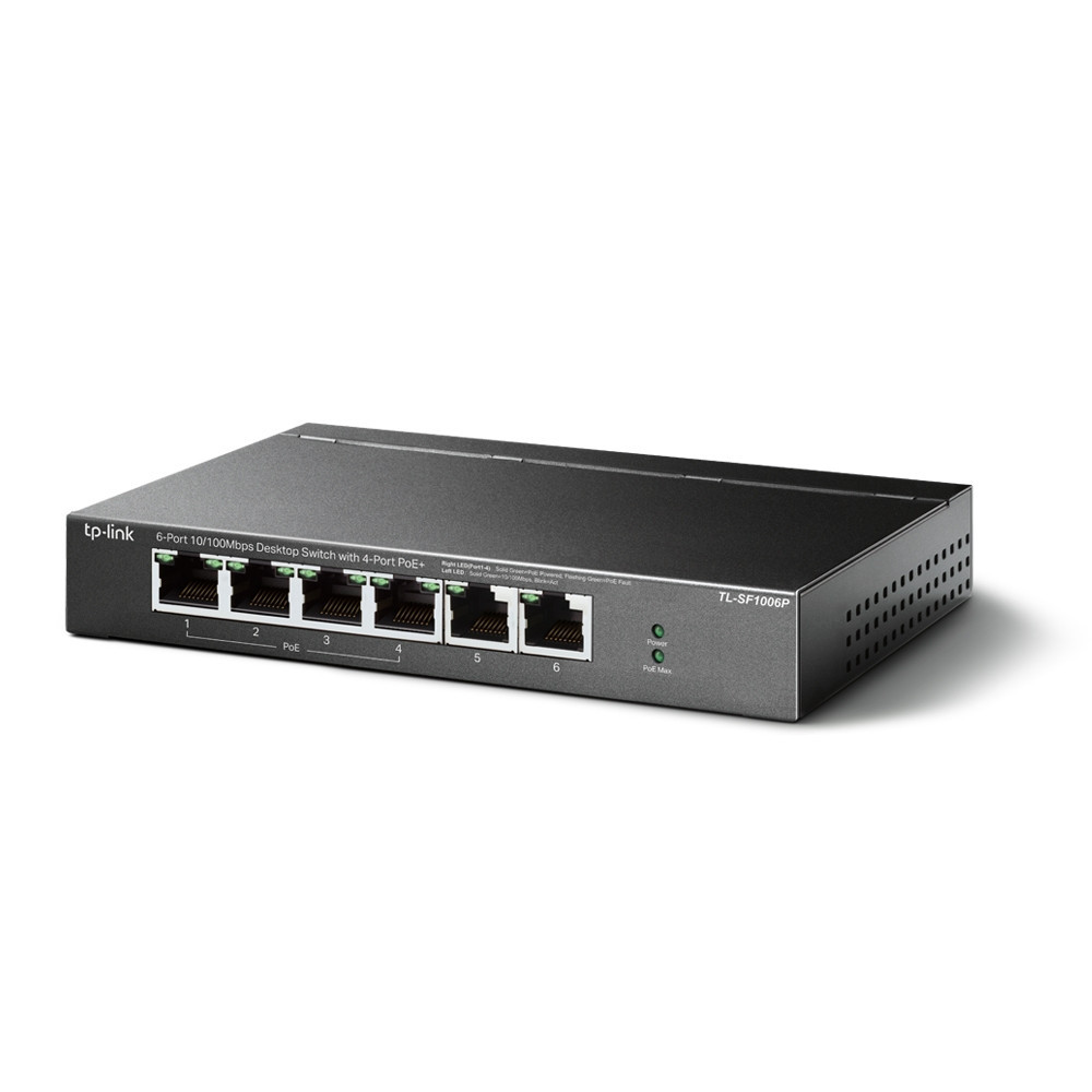TP-LINK 6P 100Mbps DesktopSwitch 4P PoE+