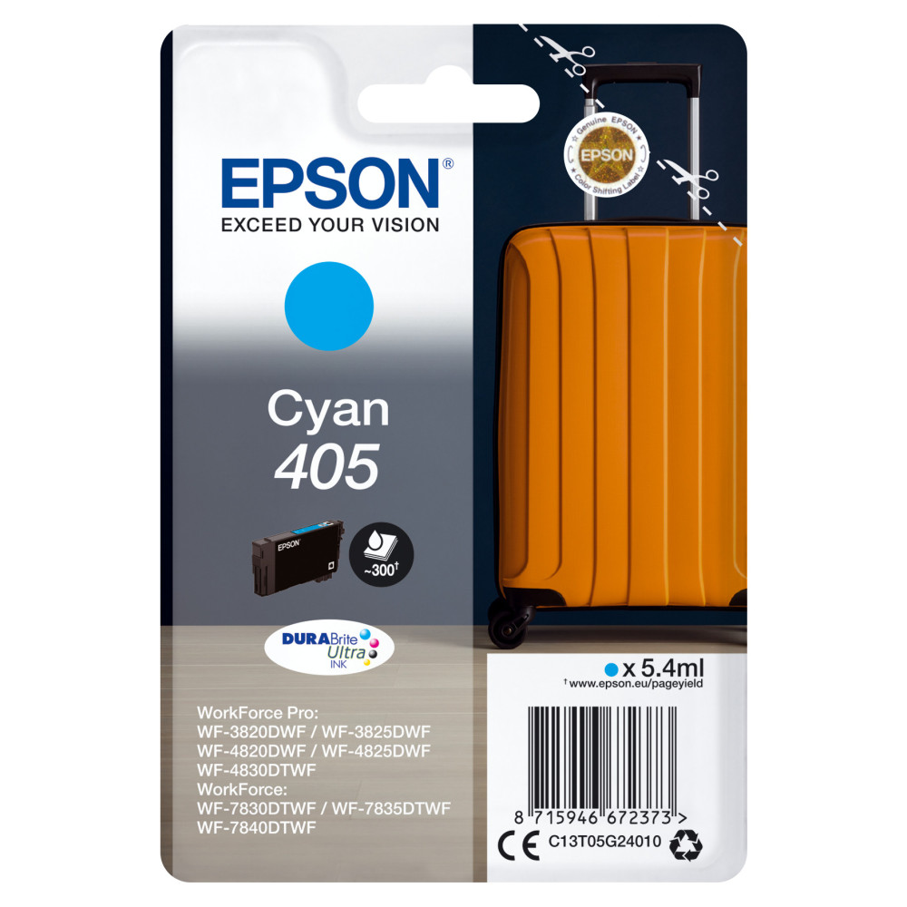 EPSON 6LB Singlepack Cyan 405 DURABrite EPSON 6LB Singlepack Cyan 405 DURABrite