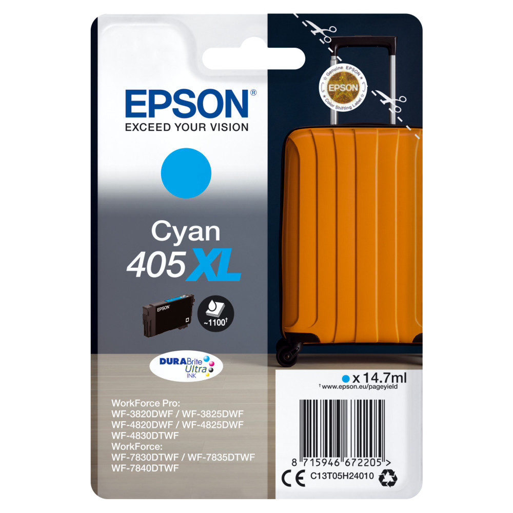 EPSON 6LB Singlepack Cyan 405XL w s EPSON 6LB Singlepack Cyan 405XL w s