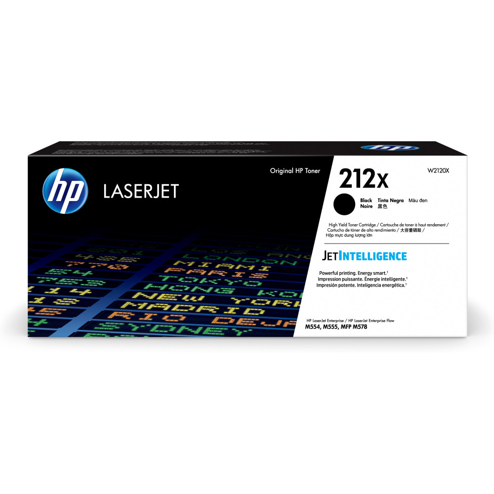 HP 212X -   rendement  lev  - noir - original - LaserJet - cartouche de toner (W2120X) - pour Color LaserJet Enterprise M555,