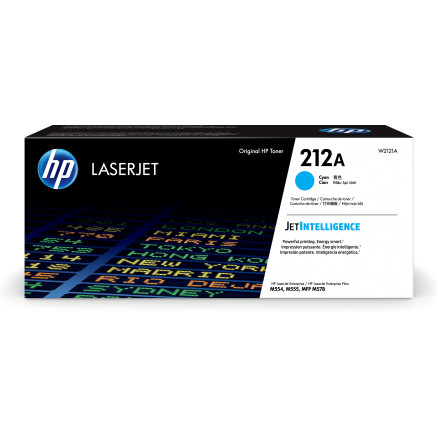 HP 212A - Cyan - original - LaserJet - cartouche de toner (W2121A) - pour Color LaserJet Enterprise M555, MFP M578, LaserJet