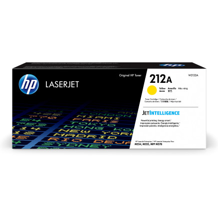 HP 212A - Jaune - original - LaserJet - cartouche de toner (W2122A) - pour Color LaserJet Enterprise M555, MFP M578, LaserJet