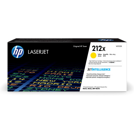 HP 212X -   rendement  lev  - jaune - original - LaserJet - cartouche de toner (W2122X) - pour Color LaserJet Enterprise M555