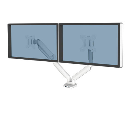 FELLOWES Bras Porte-Ecrans Double Blanc
