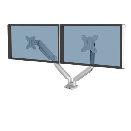 FELLOWES Bras Porte-Ecrans Double Gris