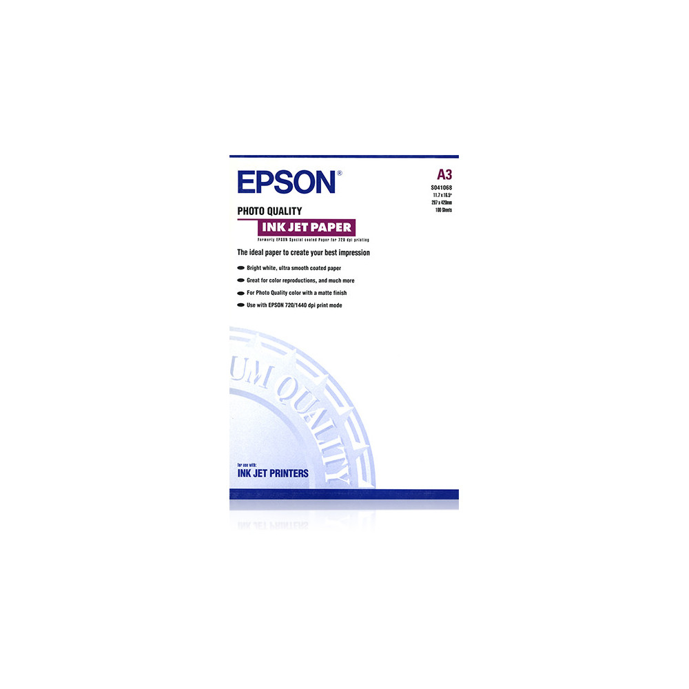 EPSON PAPIER COUCHE A3 QUALITE EPSON PAPIER COUCHE A3 QUALITE